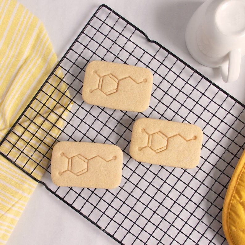 Serotonin Molecule cookie cutter Happy Chemical neurotransmitter graduation gifts psychology biology hormone hormones chemistry motivation image 6