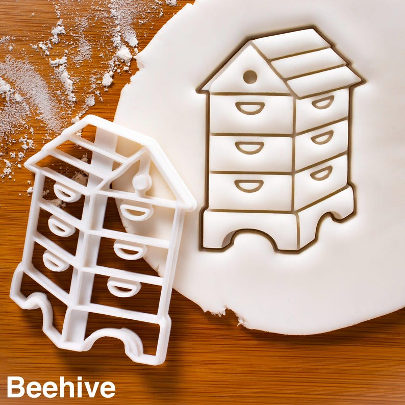 Beehive Cookie Cutter: Honeybee Hive, Honeycomb Baking Gift for Beekeepers Beehive