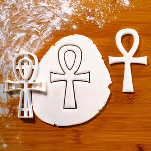 Egyptian Ankh cookie cutter | Life Symbol Cross biscuit cutters | Egypt hieroglyphic ideograph crux ansata Pharaoh ancient history mythology