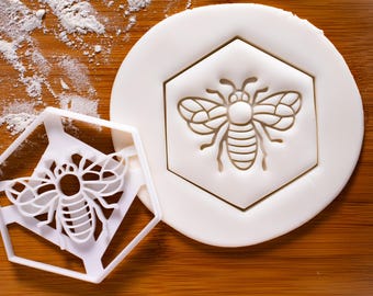 Honigbiene Ausstechform: Biene & Honigwabe Design für die Natur und Gartenparty Backen