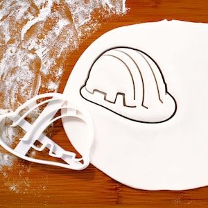 Construction Safety Helmet Cookie Cutter: Hard Hat Shape for Builders Birthday, Workers & Worksite Events