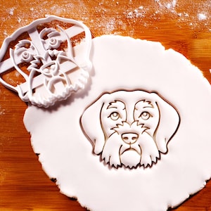 Foremka do ciastek dla niemieckiego szorstkowłosego wyżła (twarz): przysmak dla psów GWP