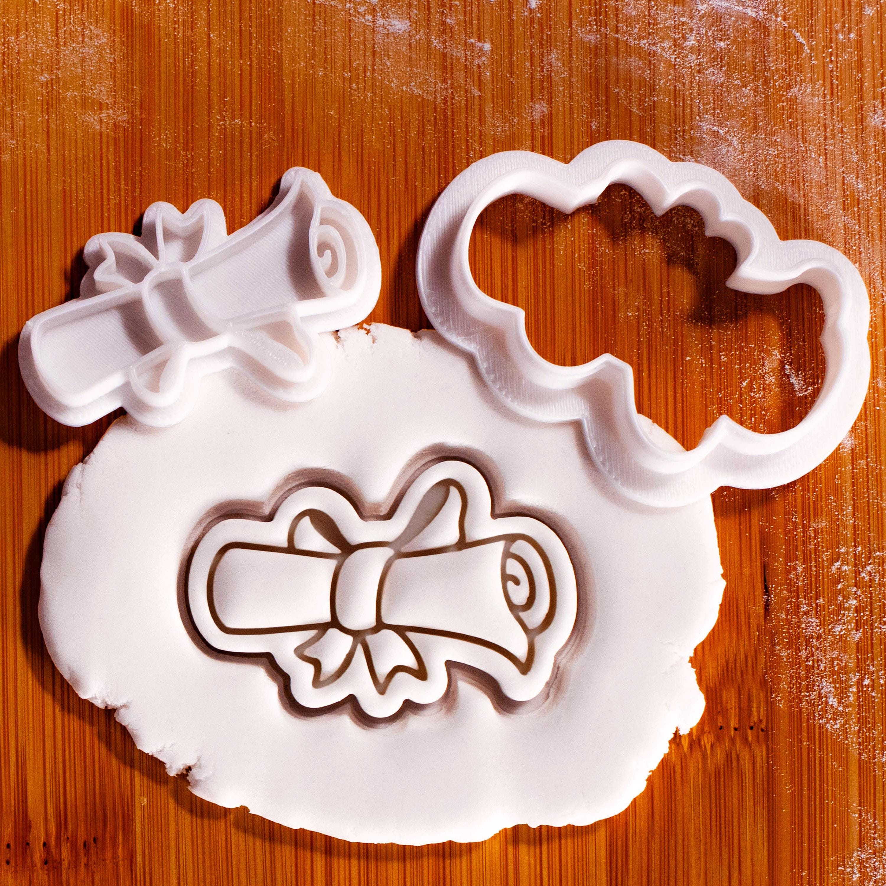 Graduation Cap Mini Cookie Cutter & Stamp Set - Graduate Hat College ...