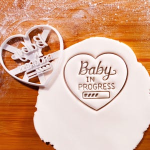 Baby in Progress Cookie Cutter: Pregnancy Announcement Baking Tool