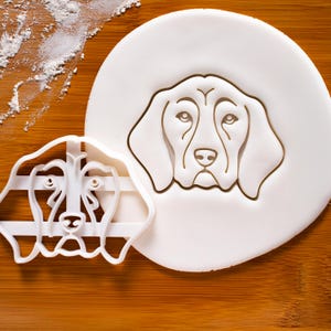 Tagliabiscotti a forma di Bracco Tedesco a pelo corto (faccia): regalo di pasticceria a forma di cane di razza GSP