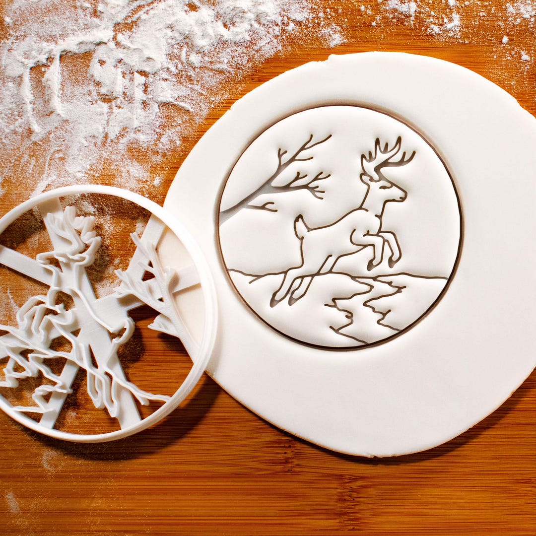 Deer Jumping Cookie Cutter: Woodland Forest Christmas Party Treats - Etsy