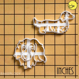 Long Haired Dachshund Body cookie cutter Bakerlogy biscuit fondant clay dog wiener Dackel Teckel Badger Weenie Bassotto Sosis Perro doxie image 8