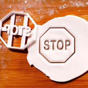 Stop Sign Cookie Cutter: Traffic Road Safety Baking Tool, Construction Theme Party