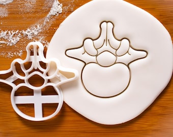 Lumbar Vertebra cookie cutter - Medical Science Human Spine Anatomy themed Birthday Party