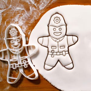 Police Constable Gingerbread Cookie Cutter: Squad Officer Birthday Party, Retirement Gift