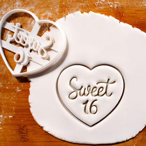 Sweet 16 Heart Cookie Cutter: Birthday Celebration Baking