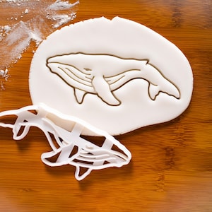 Humpback Whale Cookie Cutter (Full-Body): Nautical Ocean Party, Marine Wildlife Baking