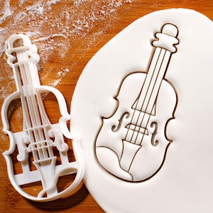 Cortador de biscoitos para violino: design de instrumentos musicais para músicos e amantes de orquestra e música clássica