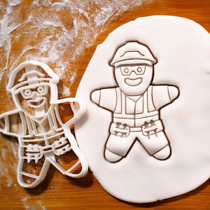 Construction Worker Gingerbread Man Cookie Cutter