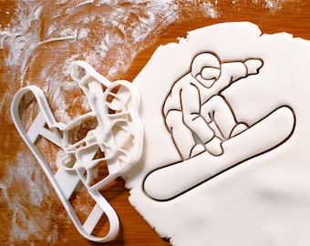 Snowboarder Cookie Cutter | cutters also suitable for biscuit fondant craft clay snowboard winter sports alpine snowboarding sport jibbing
