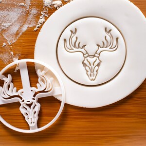 Hirschschädel Ausstechform - Gothic Hirsch Skelett Form für Halloween & Backen