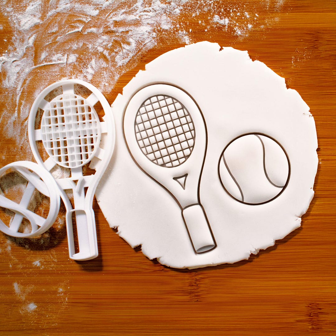 Baking Racket Tennis Racket & Ball Cookie Cutter Set: Sports Tournaments, Clubs ...
