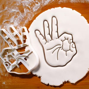 OK Hand Sign cookie cutter- Bake all is well emoji biscuits
