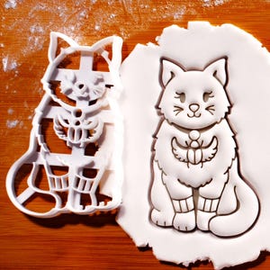 Bastet Cat Cookie Cutter: Egyptian Goddess with Scarab