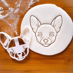 Emporte-pièce chihuahua (visage) : moule pour friandises pour chien