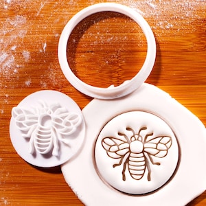 Mini-Ausstecher & Stempel - Biene - Backwerkzeug für Frühlingsgarten und Natur-Leckereien