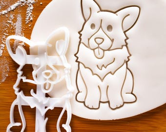 Happy Corgi Cookie Cutter: Pembroke Welsh Dog Biscuit Fondant