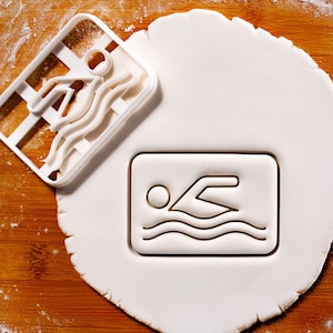 Swimming Symbol Cookie Cutter: Water Sports, Triathlon, Lifeguards, Water Polo, Swim Coach