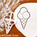 Ice Cream Cone cookie cutter | dessert cones biscuit cutters sorbet snow sweet cart summer theme kids party ideas food decorations