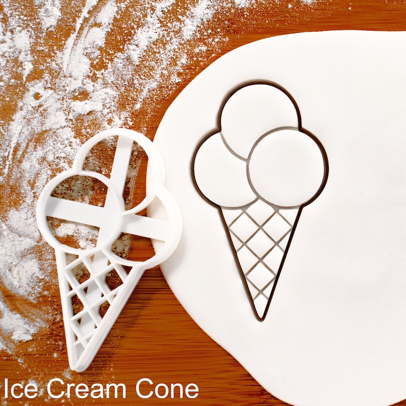 Ice Cream Cone cookie cutter | dessert cones biscuit cutters sorbet snow sweet cart summer theme kids party ideas food decorations 