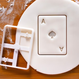 スペードのエースクッキーカッター - カジノ、ラスベガス、ゲームナイトに最適なポーカーカード型