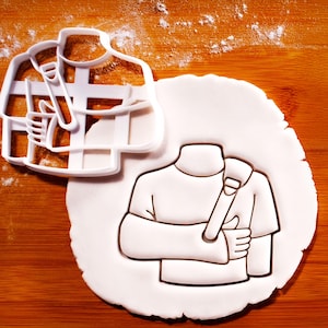 Arm Sling Cookie Cutter: Medical Recovery Get Well Soon Gift