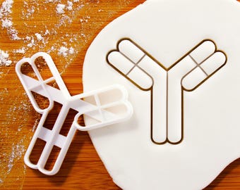 Antibody cookie cutter | Immunoglobulin biscuit cutters Ig protein medical science immune system antibodies clinical trials research