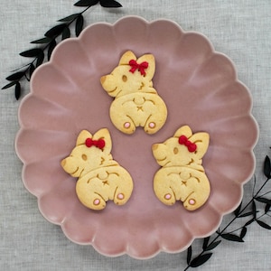 Corgi Butt cookie cutter cute fluffy Pembroke Welsh dog butts biscuit fondant clay cutter コーギー 코기 one of a kind ooak Bakerlogy image 3