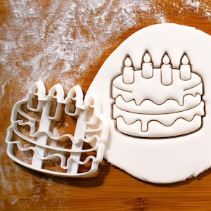 Kuchen mit Kerzen Ausstechform - Kekse zum Geburtstag backen