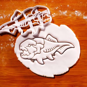 Dunkleosteus Cookie Cutter: Prehistoric Sea Monster, Dino Fossil Theme