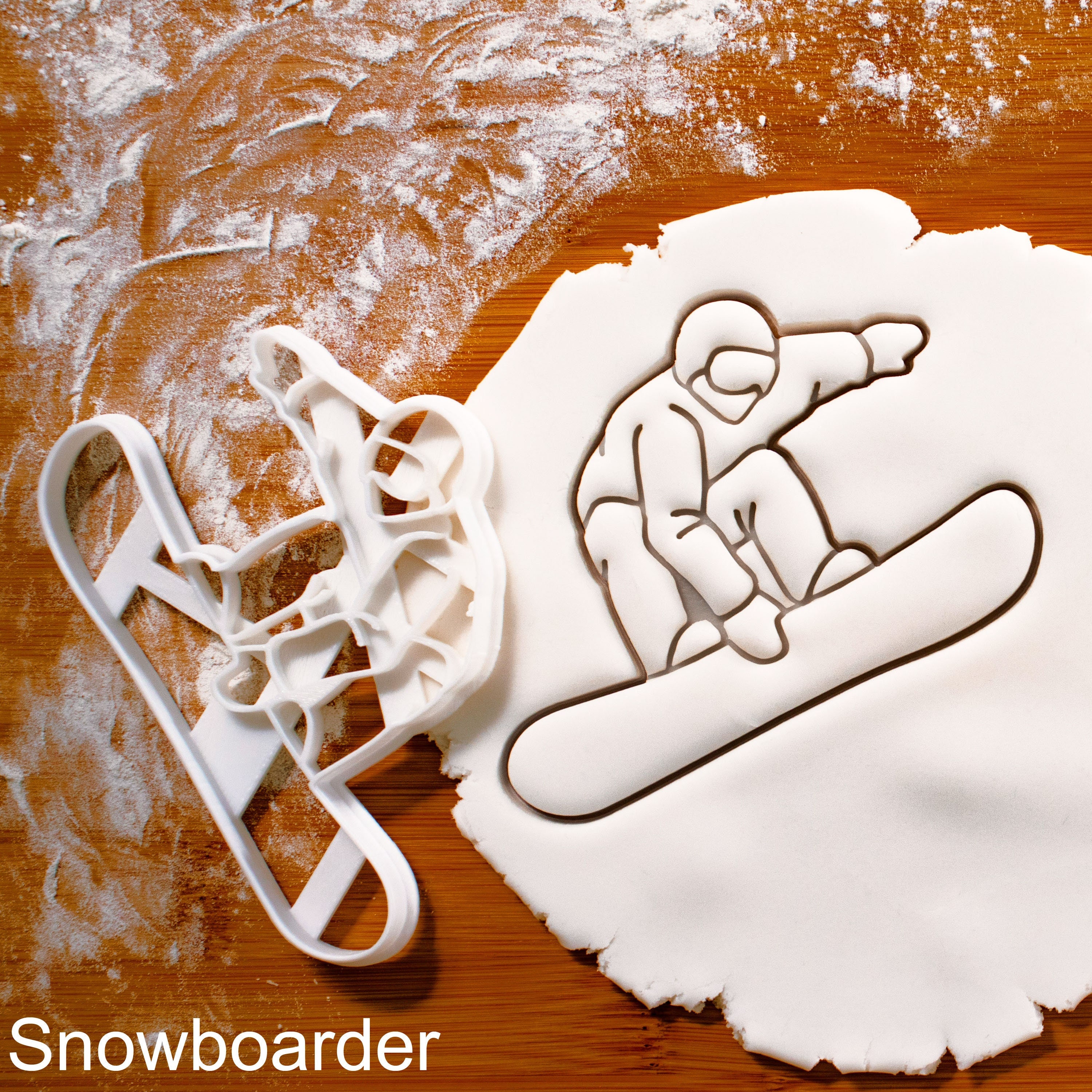 Snowboarder Fondant Cake Topper Kit, Snowboard Cake Decorations, Ski Cake  Decorations, WInter Cake, Fondant trees, Handmade Edible
