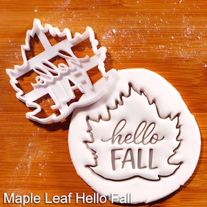 Hej höst kakform – Maple Leaf Autumn Harvest Fondantverktyg, Thanksgiving bakning, säsongsbetonad godsak