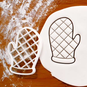 Wykrawacz do ciastek z rękawicą kuchenną | rękawica z rękawicą dla miłośników pieczenia ciasta, rękawice kuchenne, cukiernik, cukiernik, piekarnia, piekarz, jedzenie, deser, ciasteczko