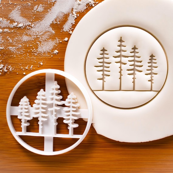 Pine Tree Forest Cookie Cutter Christmas Rustic Winter Festive