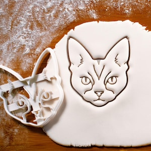 Devon Rex Cookie Cutter: Cat Face Kitty Treat Mold