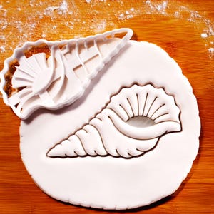 Triton Trumpet Shell Cookie Cutter: Nautical Baking, Beach Parties, Mermaid Theme
