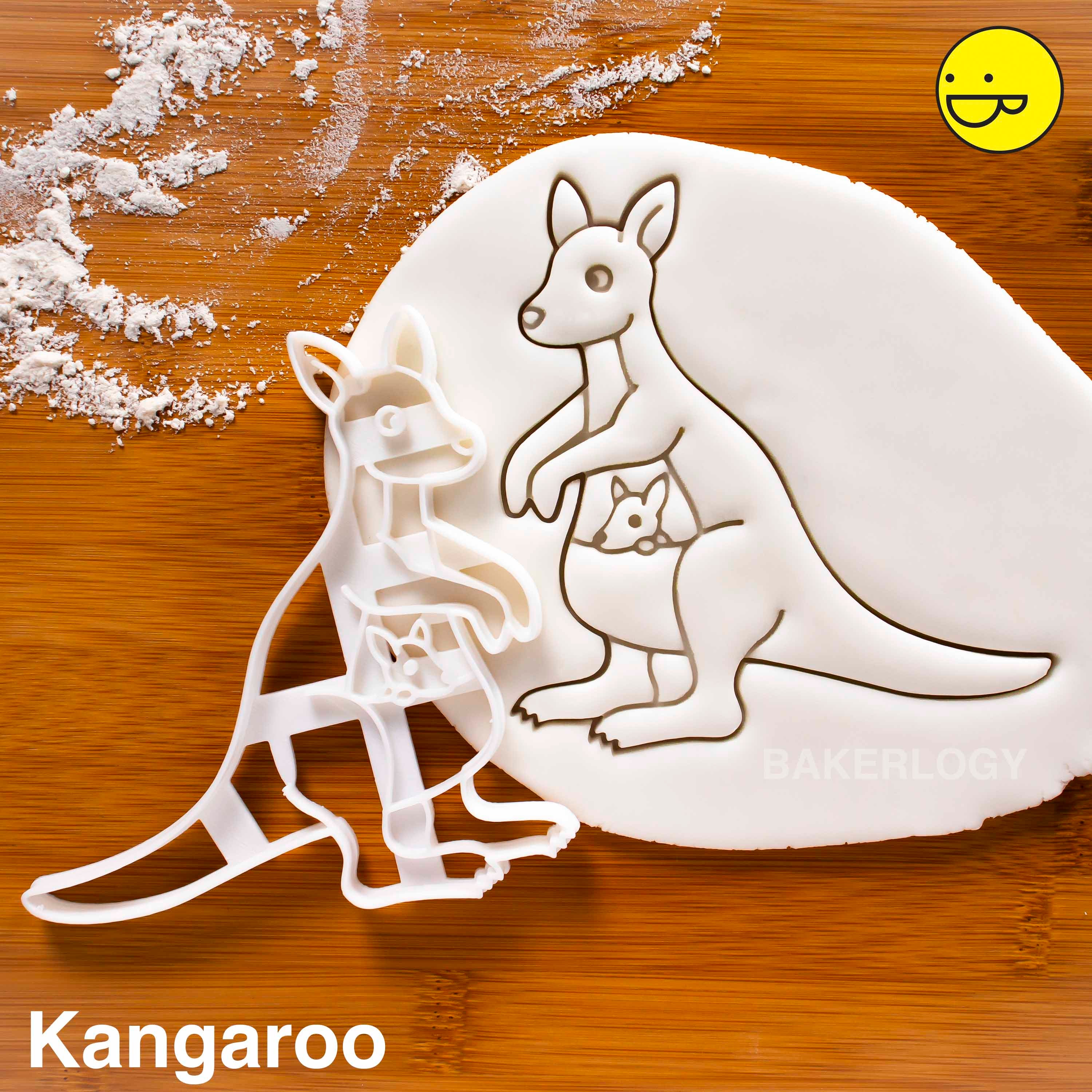 Kangaroo Cookie Cutter Baby Kangaroo in the Pouch Biscuit | Etsy