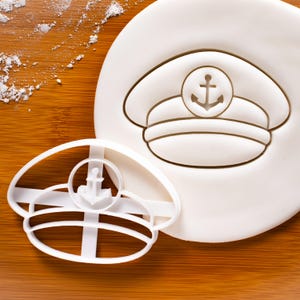 Captain Hat cookie cutter |  Nautical theme biscuit cutters anchor marine wedding captain ocean sea adorable baby shower birthday party