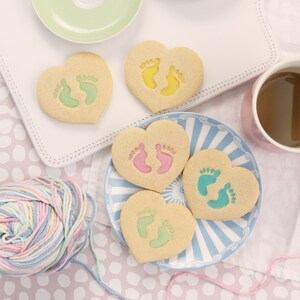 Baby Foot Cookie Cutters - Set Of 3 Stainless Steel Footprint Cutters For Baby Showers