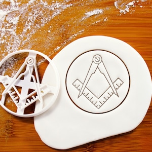 Freimaurer Winkel und Zirkel Ausstechform: Freemason Emblem