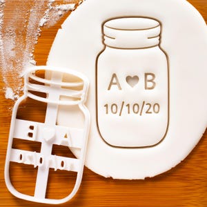 Custom Mason Jar Cookie Cutter : Personalisierte Hochzeitsgeschenke