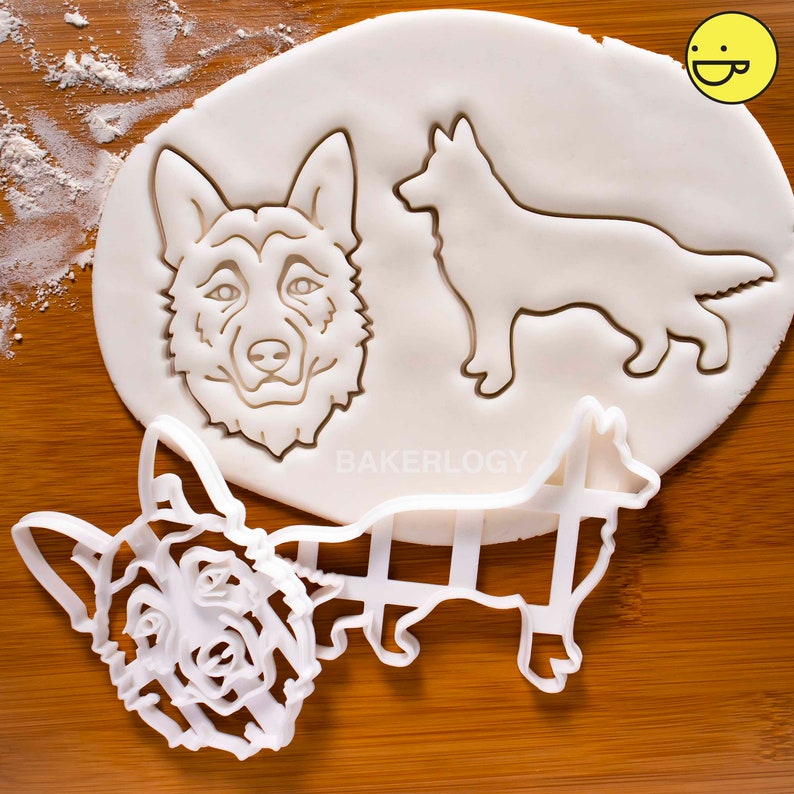 German Shepherd Body Cookie Cutter Bakerlogy Dog Biscuit Etsy UK