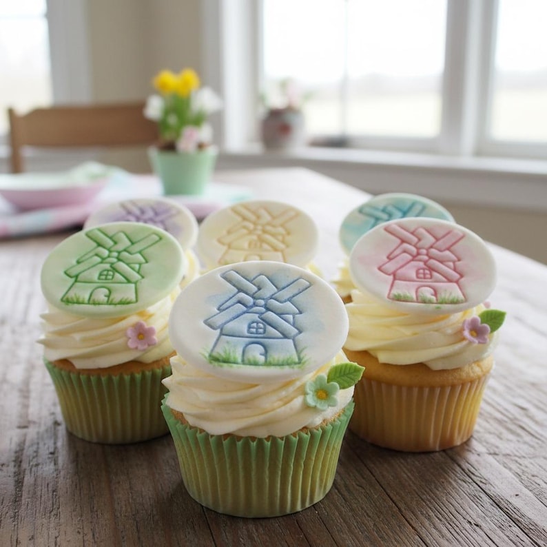 Windmill Mini Cookie Cutter & Stamp - Rustic Countryside Baking Tool ...