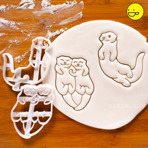 Sea Otter cookie cutter Otterly Cute happy otters theme river biscuit cutters kids party ideas kawauso marine mammals animals Bakerlogy Promo Set: Get BOTH!