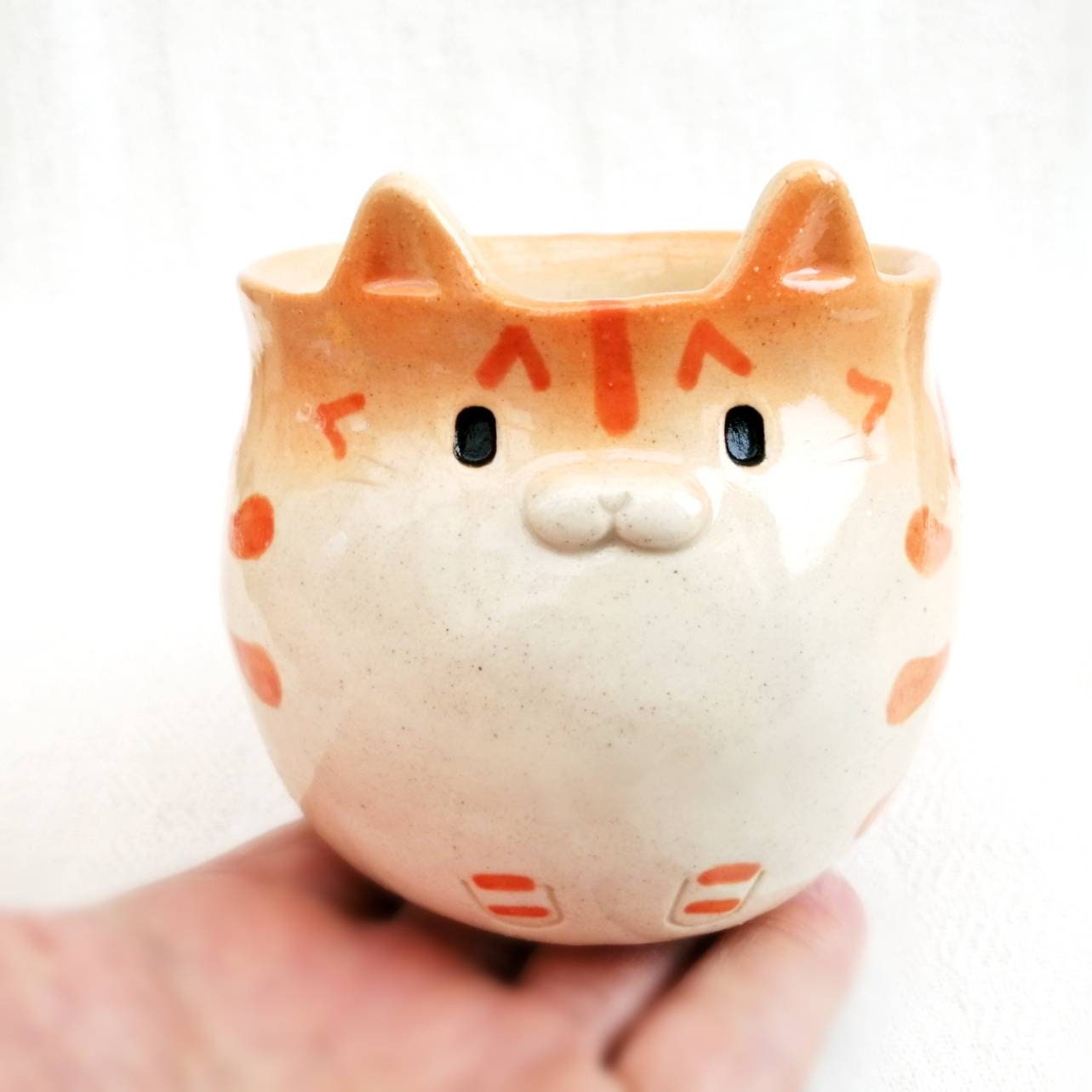 American shorthair cat mug Japanese handmade pottery Cat lovers gift